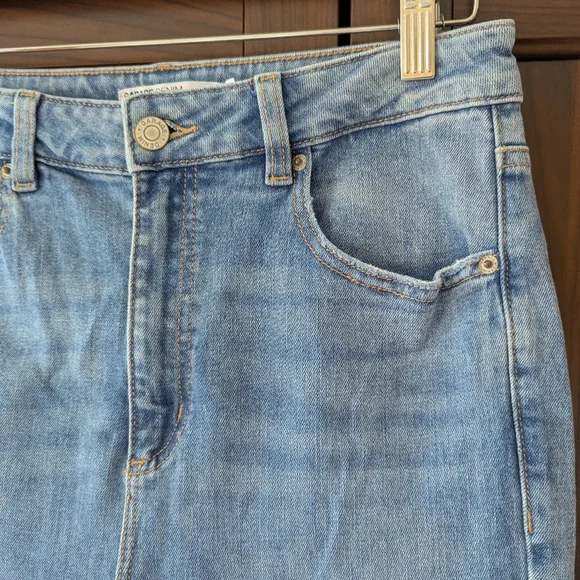 Garage Denim Light Wash Blue Jeans Flared High Waisted Size 7 / 28 NWOT - Picture 9 of 15